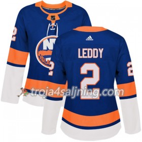 New York Islanders tröja Nick Leddy 2 Adidas 2017-2018 Blå Authentic - Dame NHL Tröjor